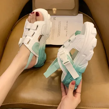 Women Chunky Platform Sandals 6cm High Heels Casual Shoes Brand Designers Woman Hook Loop Wedge Fashion Sandal Ladies Summer
Women Chunky Platform Sandals 6cm High Heels Casual Shoes Brand Designers Woman Hook Loop Wedge Fashion Sandal Ladies Summer