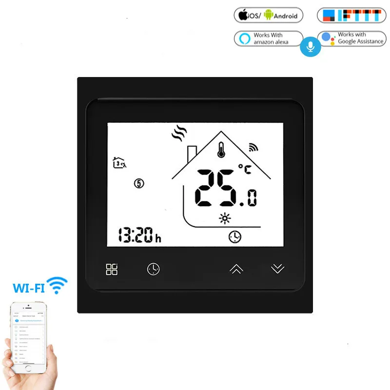 Smart Thermostat WiFi Temperature Controller Smart Life APP Remote Control for Electric Heating Works with Alexa Google Home 16A
Smart Thermostat WiFi Temperature Controller Smart Life APP Remote Control for Electric Heating Works with Alexa Google Home 16A