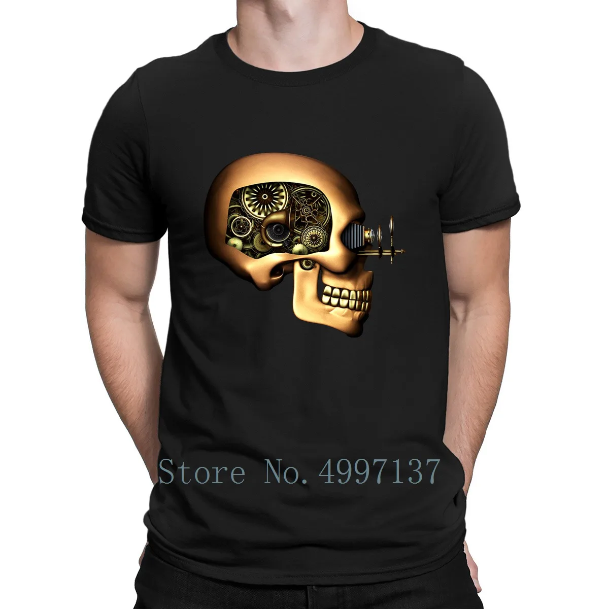 Steampunk Automaton Robot Skull 1 T Shirt Crazy Tee Shirt Knitted Letters Male Spring Autumn New Fashion Round Neck Shirt
Steampunk Automaton Robot Skull 1 T Shirt Crazy Tee Shirt Knitted Letters Male Spring Autumn New Fashion Round Neck Shirt