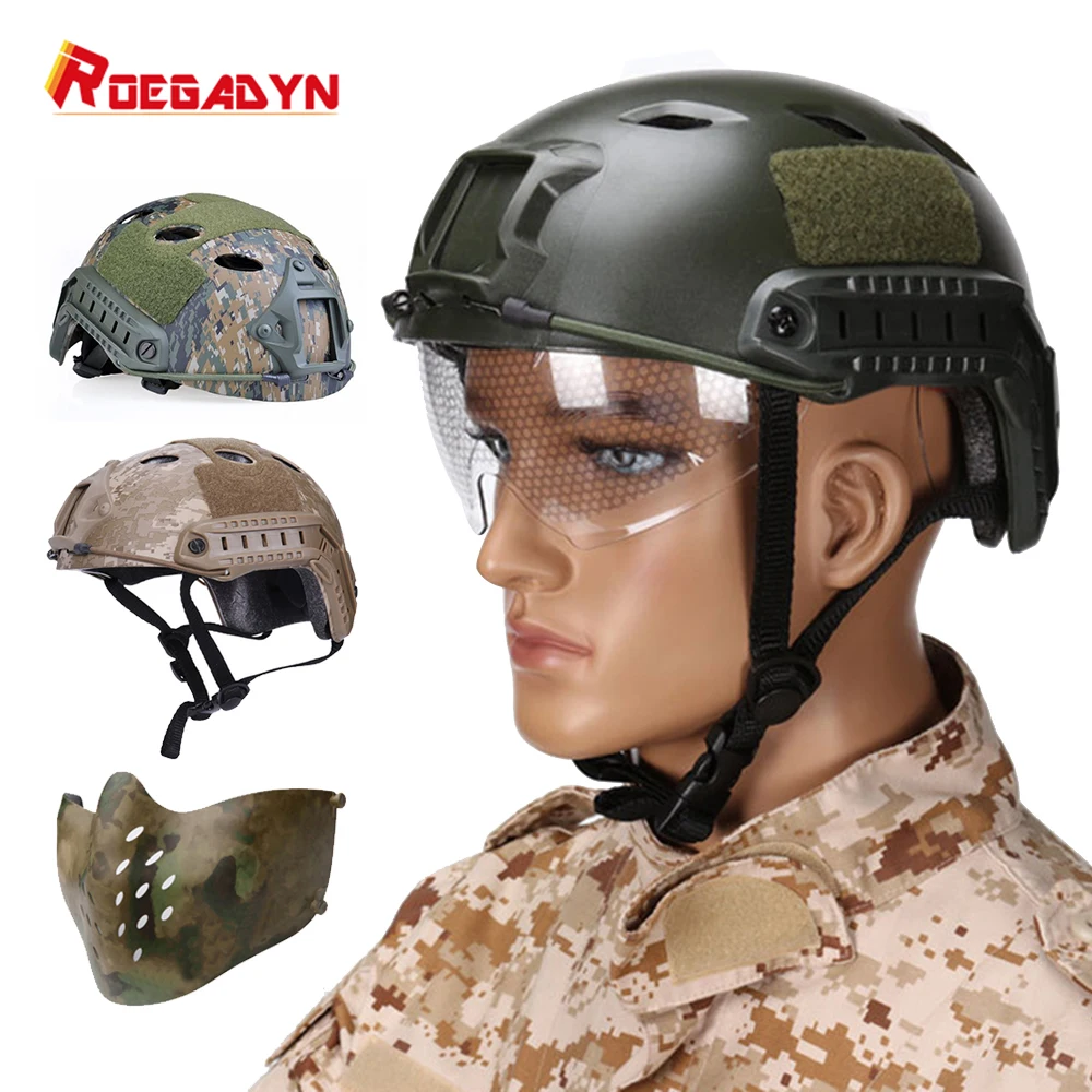 ROEGADYN Adjustable Half Covered Helmet Men Airsoft Helmet Cover Ear Shockproof Tactical Helmet Predator Light Airsoft Helmet
ROEGADYN Adjustable Half Covered Helmet Men Airsoft Helmet Cover Ear Shockproof Tactical Helmet Predator Light Airsoft Helmet