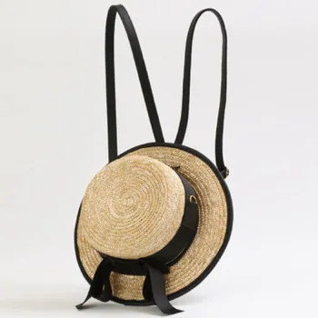 Designer Bali Hand Woven Backpack Fashion Hat Shape Rattan Straw Backpack Ladies Braided Bow Beach Bohemia Beach Backpacks
Designer Bali Hand Woven Backpack Fashion Hat Shape Rattan Straw Backpack Ladies Braided Bow Beach Bohemia Beach Backpacks