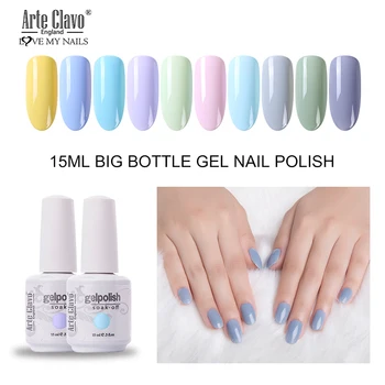 Arte Clavo 64 Colors Nail Gel Poliah Light Color Series Light Color Series Soak Off 15ml Big Bottle LED Polish Nail Art Manicure
Arte Clavo 64 Colors Nail Gel Poliah Light Color Series Light Color Series Soak Off 15ml Big Bottle LED Polish Nail Art Manicure