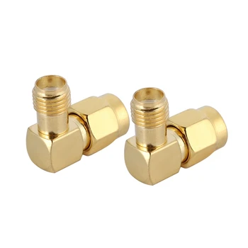 

SOONHUA 2pcs Adapter Connector SMA Female To SMA Male Right-Angle Adapters Converters RF Coaxial Adapter Converter Connectors