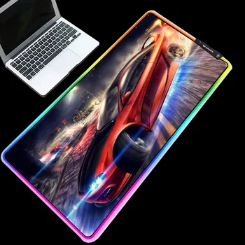 Yuzuoan Need for Speed Cool Racing Mouse Pad LED Light RGB RGB Marquee Keyboard Pad Home Game Essential