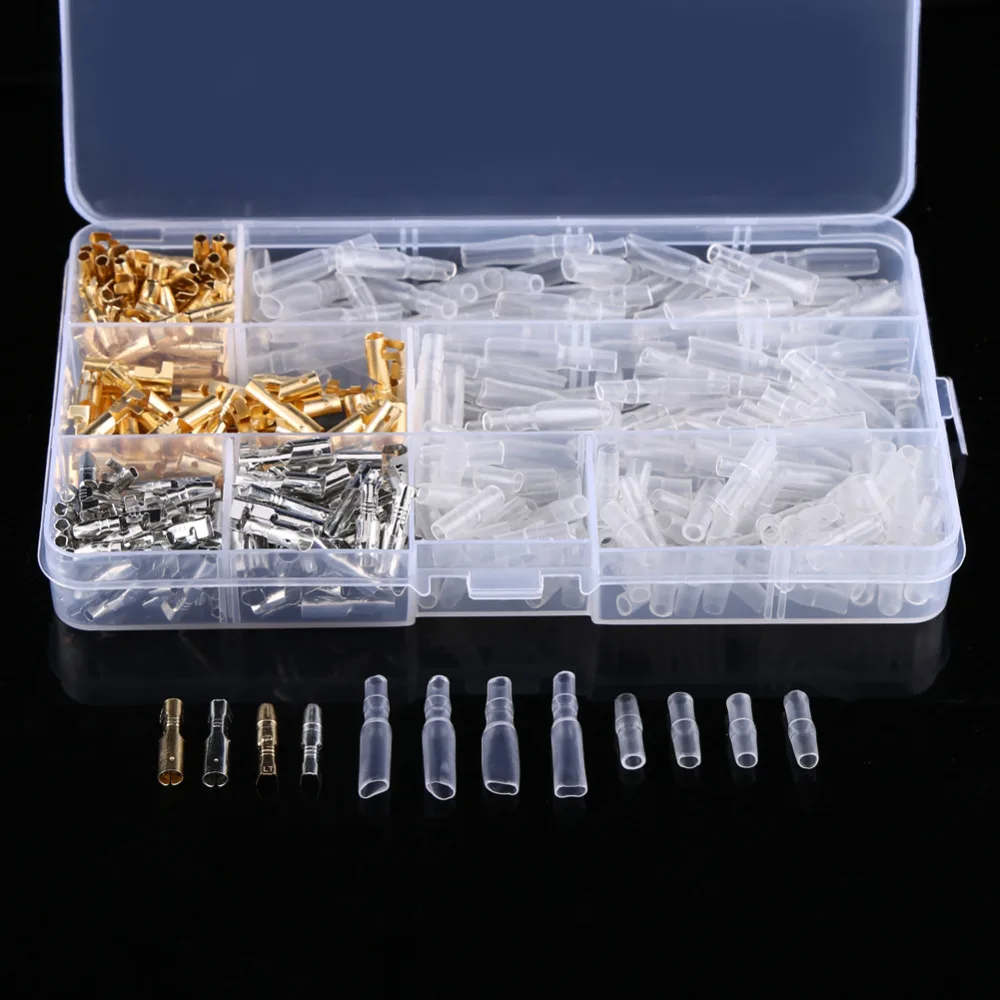 100 Sets Brass Female Male Bullet Spade Terminals Connectors 3.9mm Electrical Terminals with Insulation Sleeves for Garage
100 Sets Brass Female Male Bullet Spade Terminals Connectors 3.9mm Electrical Terminals with Insulation Sleeves for Garage