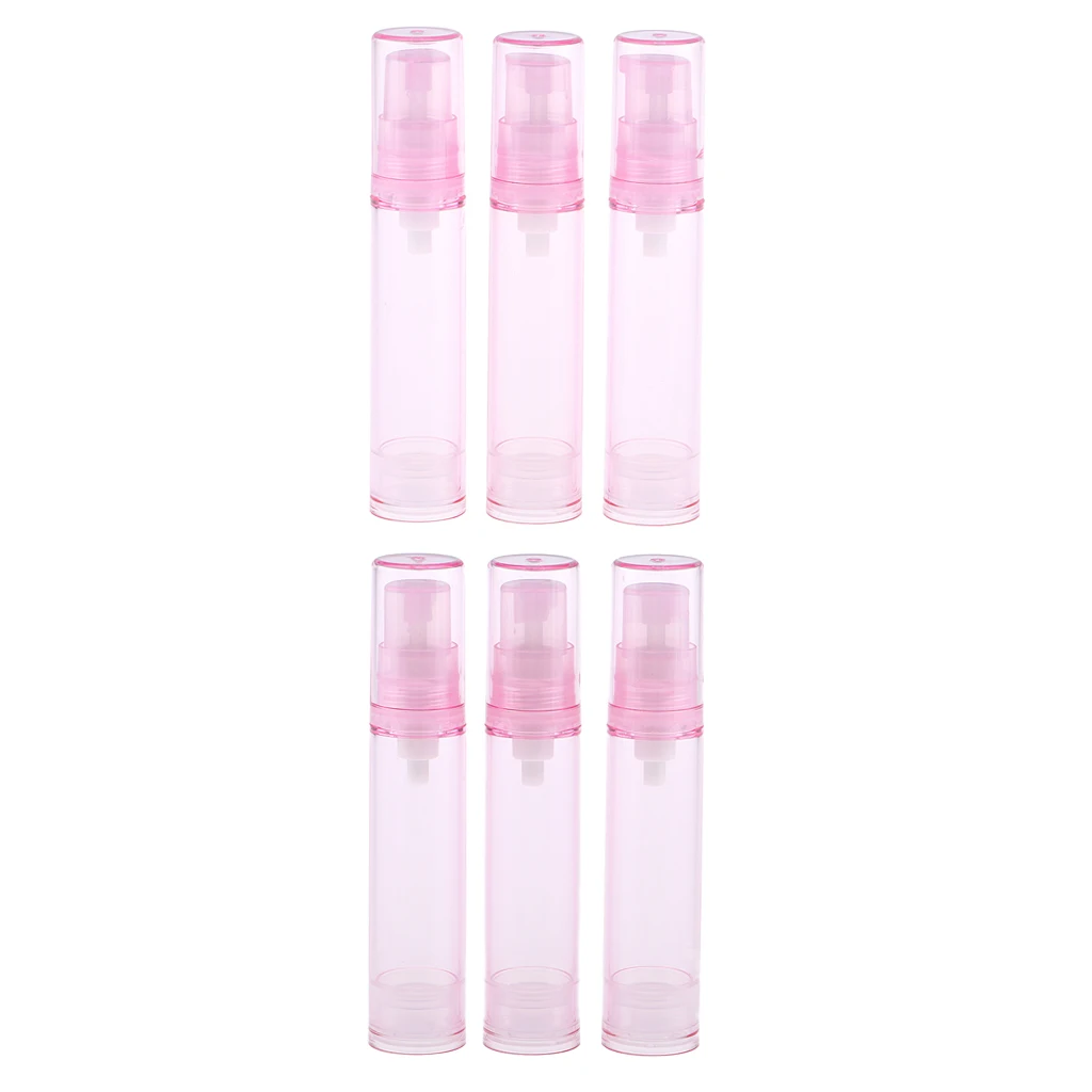 6Pcs Empty Airless Pump Spray Bottles Containers For Lotion Serum Cream 10ml 6Pcs Empty Airless Pump Spray Bottles Containers For Lotion Serum Cream 10ml