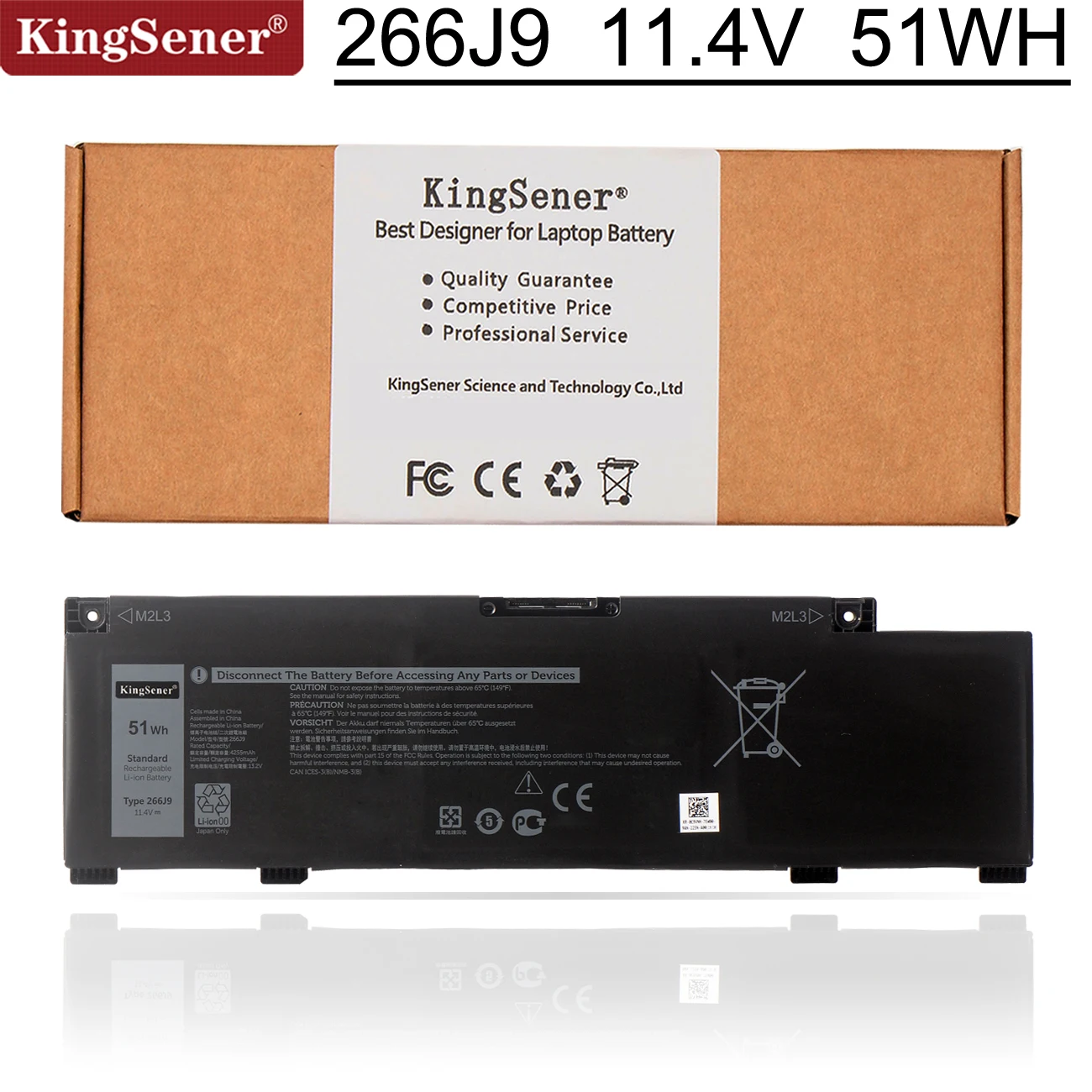 Kingsener 11 4 в 51WH 266J9 Аккумулятор для ноутбука Dell G3 15 3590 3500 G5 5500 5505 Inspiron 14 5490 | Компьютеры