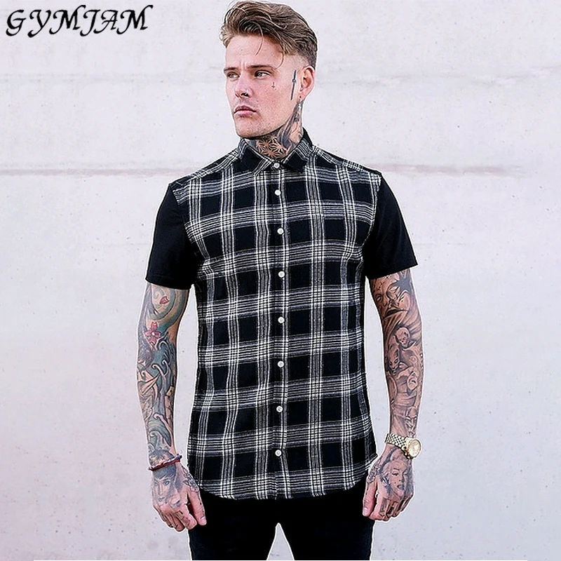 Casual streetwear 2019 men's casual short-sleeved solid color shirt Slim men's social business men's shirt brand men's clothing 
Casual streetwear 2019 men's casual short-sleeved solid color shirt Slim men's social business men's shirt brand men's clothing