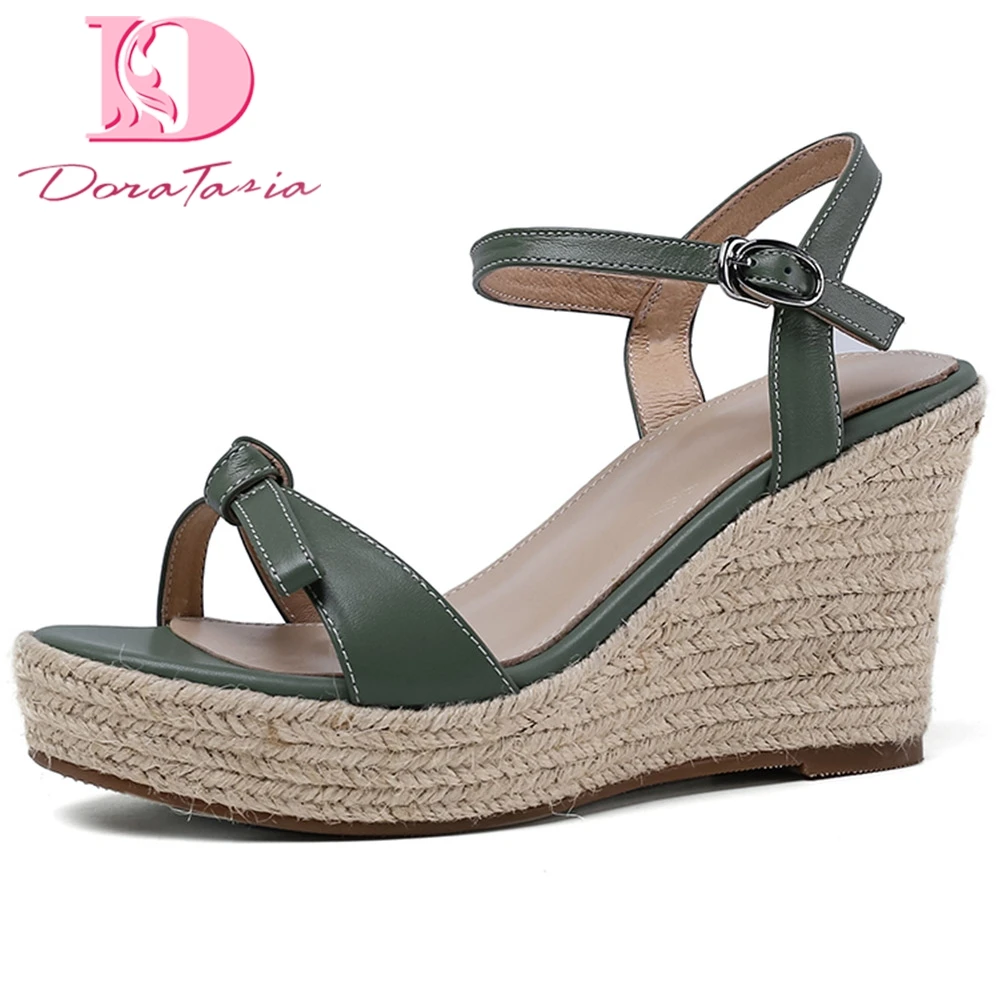 Doratasia 2020 Top Quality Leisure High Heels Straw Platform Pearls Genuine Leather Summer Skin Wedges Sandals Women Shoes Woman
Doratasia 2020 Top Quality Leisure High Heels Straw Platform Pearls Genuine Leather Summer Skin Wedges Sandals Women Shoes Woman