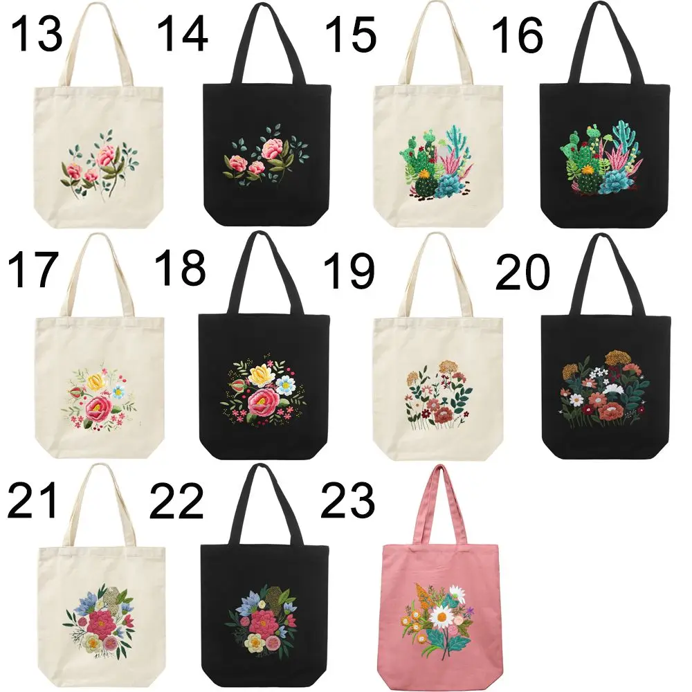 DIY Canvas Tote Bag Embroidery Kit with Flower Pattern 2 H305074e8f5dc4a45a0c32a78b80edf76e