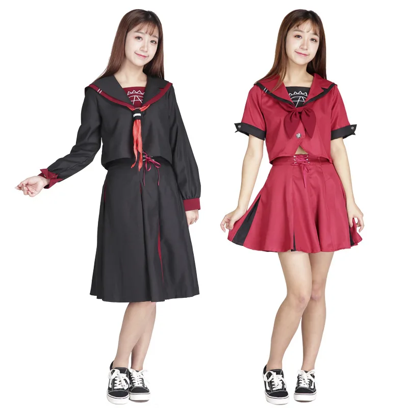 Japanese JK school uniforms school class serving college magic circle soft sister COS diablo sailor suit suit with short sleeves
Japanese JK school uniforms school class serving college magic circle soft sister COS diablo sailor suit suit with short sleeves
