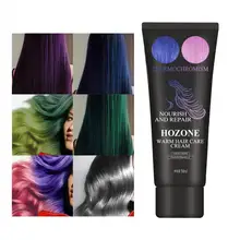 

50% Hot Sale 50ml Thermochromic Hair Dye Wax Fast Coloring Nourishing DIY Hair Color Changing Hair Dye Hair Cream for Home Use