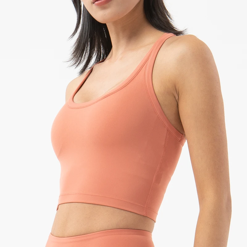 SOISOU Nylon Sports Top Women's Bra Yoga Fitness Gym Breathable Bras Underwear Vest Double Layer Support Bra 6 Colors SOISOU Nylon Sports Top Women's Bra Yoga Fitness Gym Breathable Bras Underwear Vest Double Layer Support Bra 6 Colors