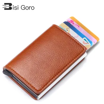 BISI GORO Business ID Card Case Men Credit Card Holders Fashion Automatic RFID Card Holder Aluminium Bank Card Wallets
BISI GORO Business ID Card Case Men Credit Card Holders Fashion Automatic RFID Card Holder Aluminium Bank Card Wallets