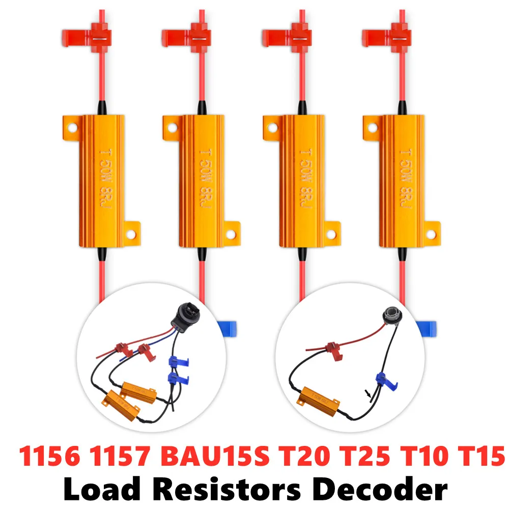 50W 8 ohm Canbus LED Load Resistors 1156 1157 BAU15S T20 T25 T10 T15 Error Canceller Turn Signal Lights Hyper Flash Decoder Wire
50W 8 ohm Canbus LED Load Resistors 1156 1157 BAU15S T20 T25 T10 T15 Error Canceller Turn Signal Lights Hyper Flash Decoder Wire