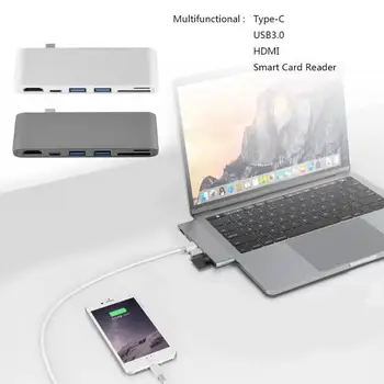 Portable Multifunctional Type-C + USB3.0 + HDMI Port Hub Smart Card Reader FW1S
Portable Multifunctional Type-C + USB3.0 + HDMI Port Hub Smart Card Reader FW1S