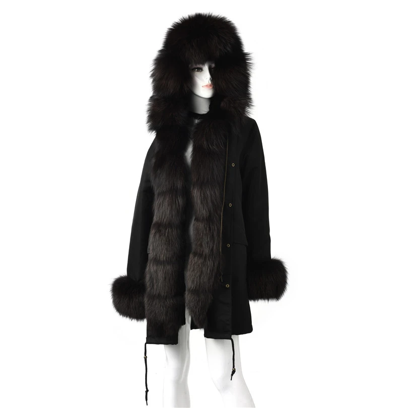 FURSARCAR Fashion 80 CM Jacket Real Fur Parka Women Luxury Winter Long Coat With Fox Fur Collar And Cuff Casual Warm Fur Parka
FURSARCAR Fashion 80 CM Jacket Real Fur Parka Women Luxury Winter Long Coat With Fox Fur Collar And Cuff Casual Warm Fur Parka