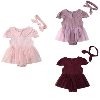 0-24M Infant Baby Girls Romper Dress Headband 2pcs Ruffles Sleeve Solid Lace Jumpsuits Outfits 3 Colors
0-24M Infant Baby Girls Romper Dress Headband 2pcs Ruffles Sleeve Solid Lace Jumpsuits Outfits 3 Colors