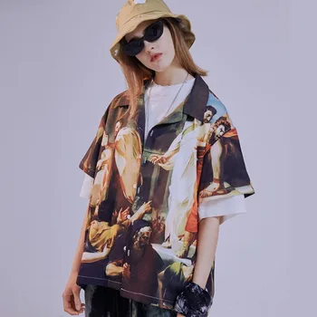 Summer Vintage Oil Painting Printing Shirt Top Women Men Streetwear Fashion Hawaiian Shirt Short Sleeve Full Printed Shirts
Summer Vintage Oil Painting Printing Shirt Top Women Men Streetwear Fashion Hawaiian Shirt Short Sleeve Full Printed Shirts