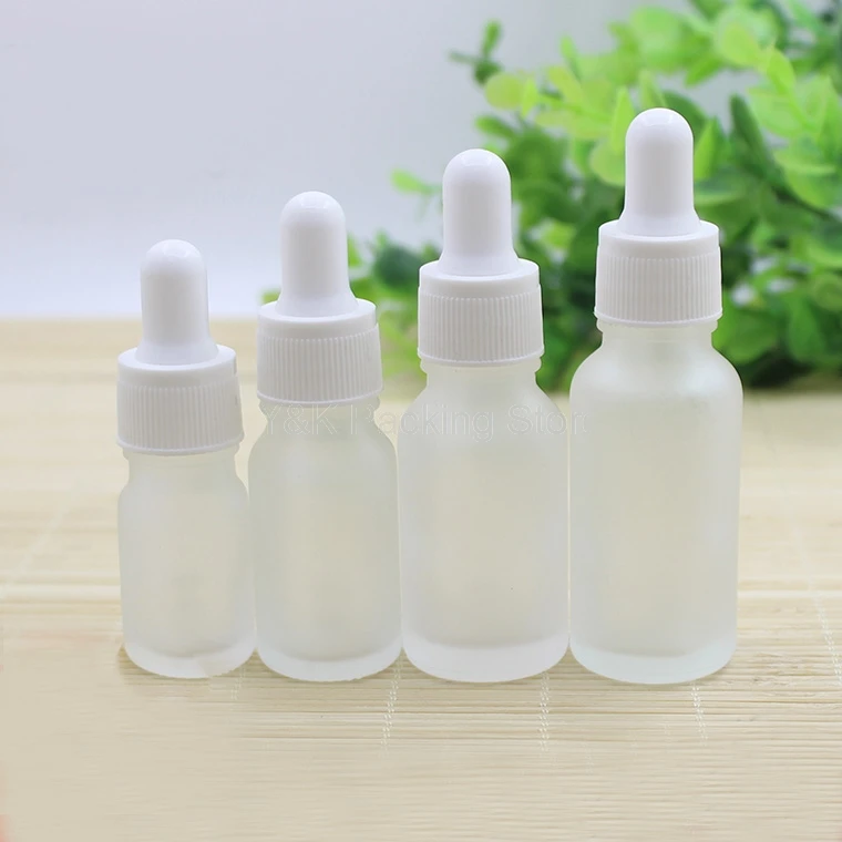 磨砂透玻璃白塑料圈白胶头滴管瓶4
