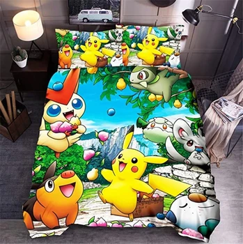 Pokemon 3d Bedding Set Children Duvet Cover Pillowcase Cartoon Pikachu Bed Set Comforter Bedding Sets Bedclothes Bed Linens
Pokemon 3d Bedding Set Children Duvet Cover Pillowcase Cartoon Pikachu Bed Set Comforter Bedding Sets Bedclothes Bed Linens