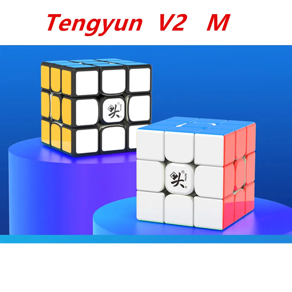 Фото Tengyun V2 M 3x3x3 V1 Магнитный куб профессиональный Dayan V8 3x3 / v2m магический скоростной teng