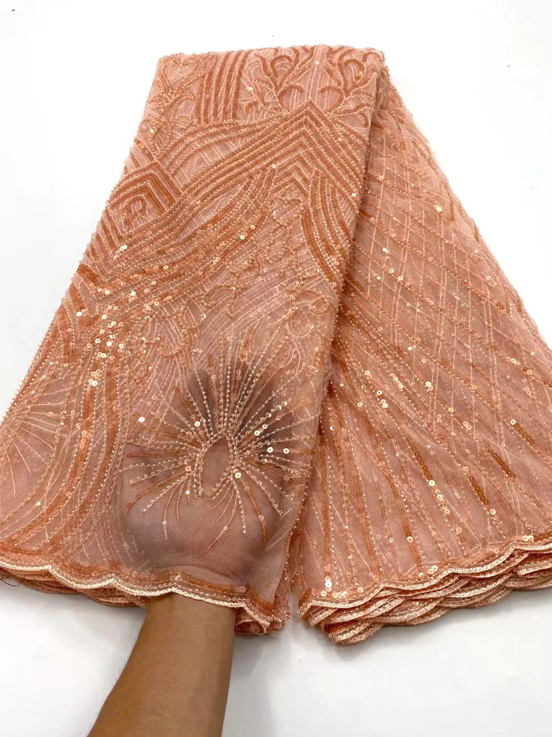 Handmade Lace African French Lace Fabric 2021 High Quality Beaded Nigerian Lace Fabric For Party Dress NXH5068
Handmade Lace African French Lace Fabric 2021 High Quality Beaded Nigerian Lace Fabric For Party Dress NXH5068