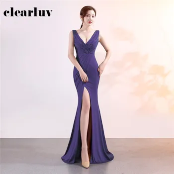 Evening Gown Purple Plus Size Pleat Split Elegant Robe De Soiree DX379-5 2020 Crystal Mermaid Sexy Floor Length Prom Formal Gown
Evening Gown Purple Plus Size Pleat Split Elegant Robe De Soiree DX379-5 2020 Crystal Mermaid Sexy Floor Length Prom Formal Gown