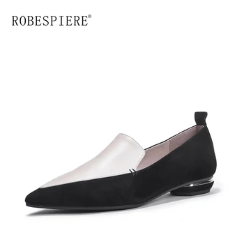 ROBESPIERE Autumn Women Boat Shoes Elegant Pointed Toe Mixed Colors Lady Casual Fltas Soft Kid Suede Slip On Low Heel Shoes A79
ROBESPIERE Autumn Women Boat Shoes Elegant Pointed Toe Mixed Colors Lady Casual Fltas Soft Kid Suede Slip On Low Heel Shoes A79