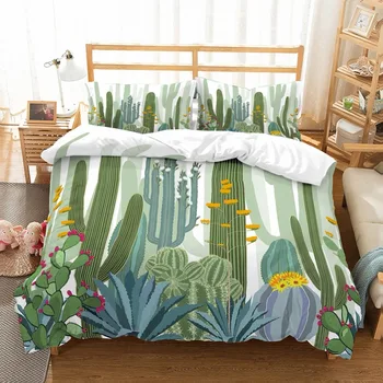 Tropical Plants Succulent Bedspread Green White Print Adult Microfiber Soft Bed Linen Set with Pillowcase Single Double Full
Tropical Plants Succulent Bedspread Green White Print Adult Microfiber Soft Bed Linen Set with Pillowcase Single Double Full