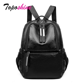 Toposhine PU Leather Woman's Bag Simple Design Casual Women's Backpack Bag Black Backpack Bag Multi-functional Girls School Bags
Toposhine PU Leather Woman's Bag Simple Design Casual Women's Backpack Bag Black Backpack Bag Multi-functional Girls School Bags