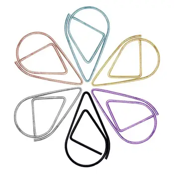 100pcs Cute Paper Clip Water Drop Shape Small Size Gold Silver Black Paper Clips Simple Metal Bookmark Paper Clip (Random Color)
100pcs Cute Paper Clip Water Drop Shape Small Size Gold Silver Black Paper Clips Simple Metal Bookmark Paper Clip (Random Color)