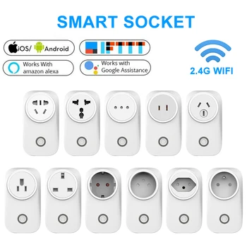 WiFi Smart Socket 16A/10A EU/UK/US/FR Wireless Plug Smart Home Remote Control Switch work With Alexa Google home Assistant
WiFi Smart Socket 16A/10A EU/UK/US/FR Wireless Plug Smart Home Remote Control Switch work With Alexa Google home Assistant