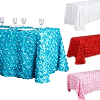 Rectangular Rosette Satin Tablecloth Pink white ivory purple for Wedding Party Restaurant Banquet Table Decorations 90x132inch
Rectangular Rosette Satin Tablecloth Pink white ivory purple for Wedding Party Restaurant Banquet Table Decorations 90x132inch