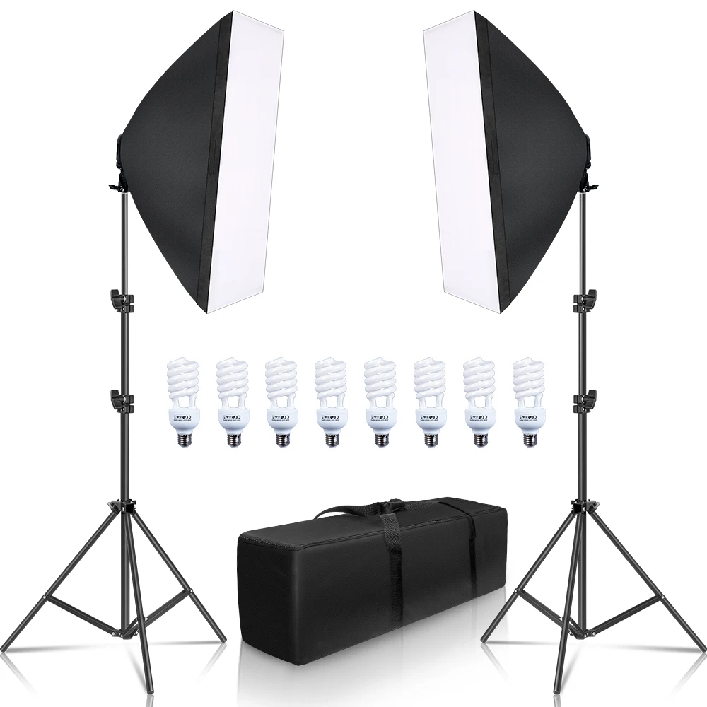SH софтбокс светильник ing Kit 50x70 см фотографии Непрерывный box для фотостудии с 8 шт E27