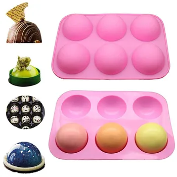 B 1/2PCS DIY Ball Sphere Mold Silicone Cake Pastry Chocolate Candy Mould Kitchen Decorating Soap Jelly Mold Food Grade 6Holes
B 1/2PCS DIY Ball Sphere Mold Silicone Cake Pastry Chocolate Candy Mould Kitchen Decorating Soap Jelly Mold Food Grade 6Holes