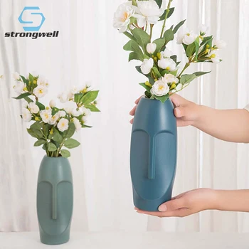 Strongwell Imitation Ceramic Plastic Flower Vase Home Decoration Ornaments Display Dry Flower Arrangement Art Face Vases Gifts
Strongwell Imitation Ceramic Plastic Flower Vase Home Decoration Ornaments Display Dry Flower Arrangement Art Face Vases Gifts
