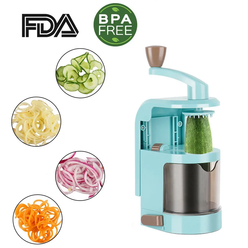 AliBeans Spiralizer Vegetable Slicer With 4 Rotating Blades Mandoline Slicer Cutter Pasta Spaghetti Zucchini Noodles Maker
AliBeans Spiralizer Vegetable Slicer With 4 Rotating Blades Mandoline Slicer Cutter Pasta Spaghetti Zucchini Noodles Maker
