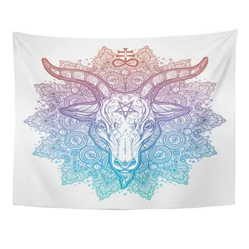 All Seeing Eye in Ornate Round Mandala with Demon Baphomet Satanic Goat Head Mystic Alchemy Occult Tapestry Home Decor Wall Hang
All Seeing Eye in Ornate Round Mandala with Demon Baphomet Satanic Goat Head Mystic Alchemy Occult Tapestry Home Decor Wall Hang