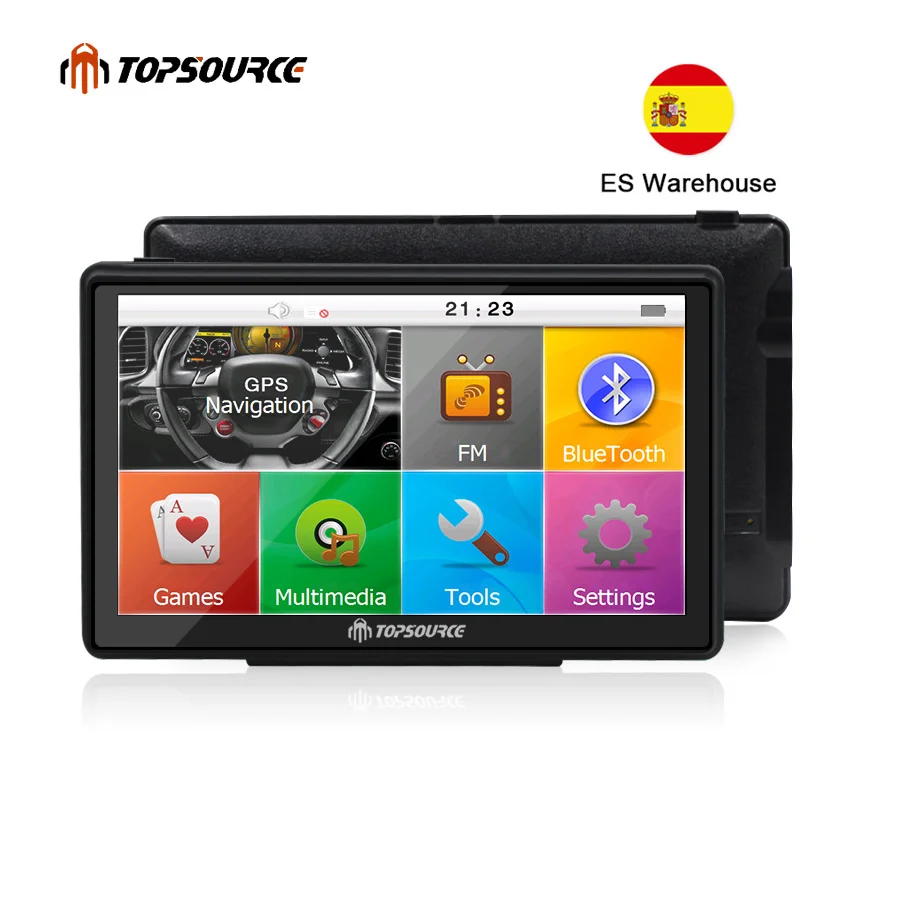 TOPSOURCE 7 дюймов HD Автомобильный GPS навигатор WinCE 6 0 FM 8 ГБ грузовик Sat Nav Бесплатная