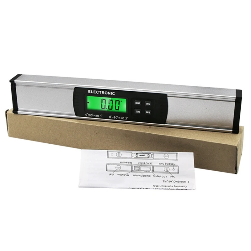 IP54 Electronic inclinometer 4*90° with Magnetic LCD Display Level Angle Ruler Slope Gauge Aluminum Alloy Auto Flip
IP54 Electronic inclinometer 4*90° with Magnetic LCD Display Level Angle Ruler Slope Gauge Aluminum Alloy Auto Flip