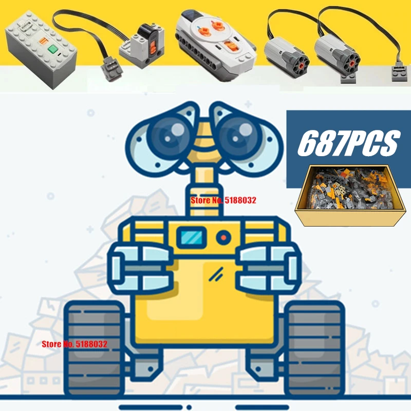 Моторизованный робот-конструктор WALL E Disney фигурки с электроприводом конструктор