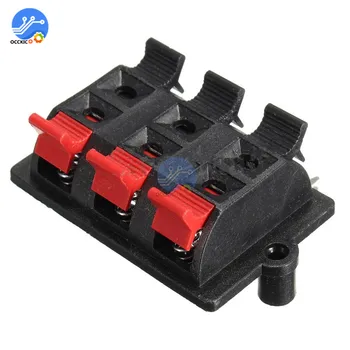 6 Way Channel Speaker Terminal Spring Jack Connector Audio Speaker Stereo Plate Strip Block Release
6 Way Channel Speaker Terminal Spring Jack Connector Audio Speaker Stereo Plate Strip Block Release