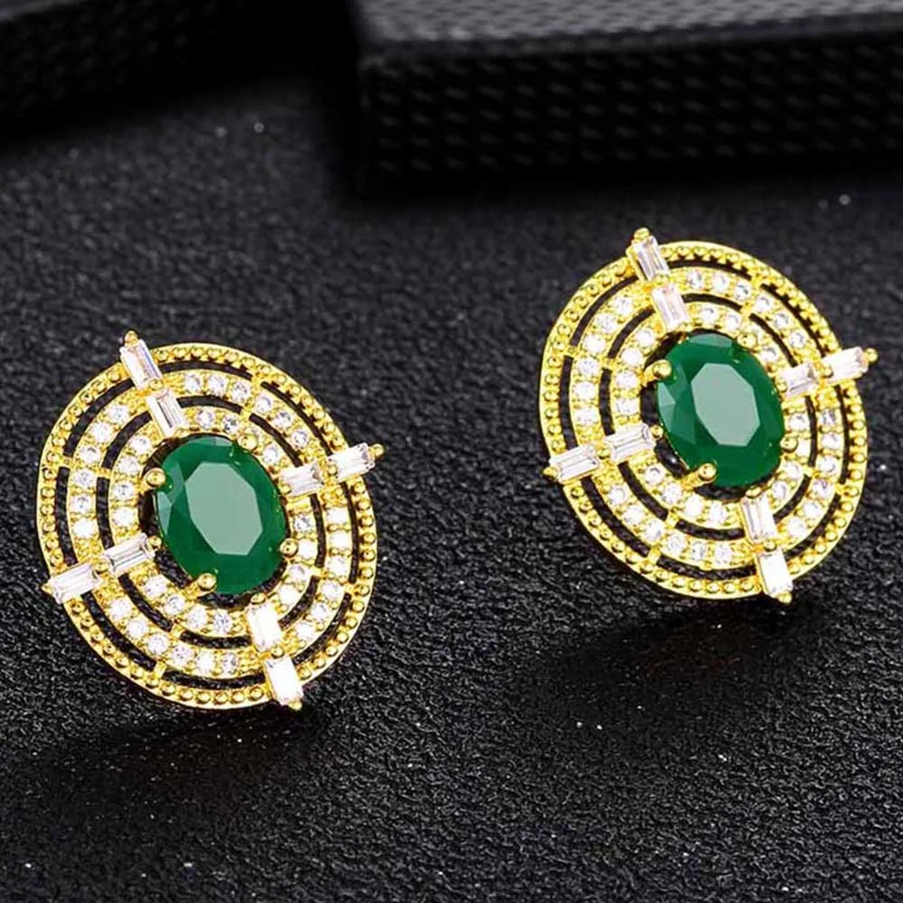 Fashion Metal Copper CZ Stud Earrings Vintage Geometry Design With Crystal For Women Wedding Party Jewelry Best Birthday Gifts
Fashion Metal Copper CZ Stud Earrings Vintage Geometry Design With Crystal For Women Wedding Party Jewelry Best Birthday Gifts