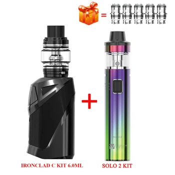 Free 5 Cores! Original VAPTIO IRONCLAD C Vape KIT with 2600mAh Battery Mod and 2/6ml Tank Eletronic cigarette Vaporizer Kit
Free 5 Cores! Original VAPTIO IRONCLAD C Vape KIT with 2600mAh Battery Mod and 2/6ml Tank Eletronic cigarette Vaporizer Kit