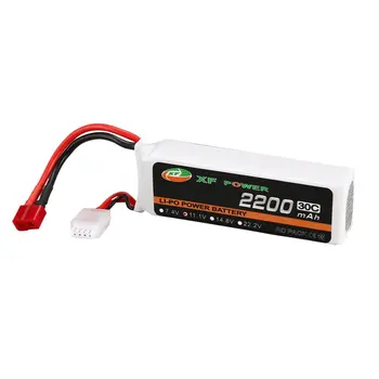 

XF POWER Battery 11.1V 2200mAh 30C 3S 3S1P Lipo Battery T Plug Rechargeable For RC FPV Racing Drone Helicopter Car Boat Model