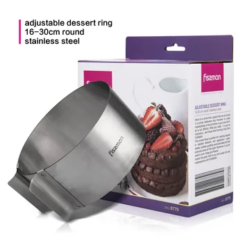 Fissman Adjustable 430 Stainless Steel Circle Dessert Ring Cake Baking Tool
Fissman Adjustable 430 Stainless Steel Circle Dessert Ring Cake Baking Tool