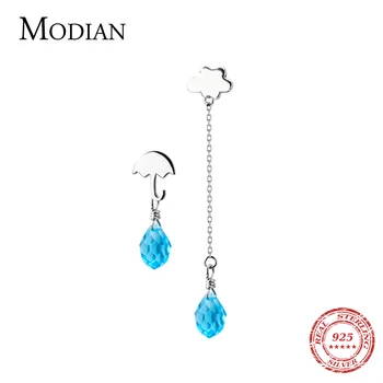 Modian 925 Sterling Silver Long Tassel Chain Blue Crystal Dangle Earrings for Women Cloud Drop Earring Fashion Korean Jewelry 
Modian 925 Sterling Silver Long Tassel Chain Blue Crystal Dangle Earrings for Women Cloud Drop Earring Fashion Korean Jewelry