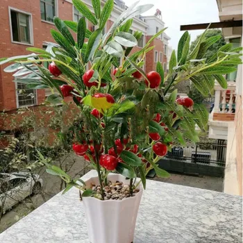 Home Decor Fruit Orange Cherry Tree Emulate Bonsai Simulation Decorative Artificial Flowers Fake Green Pot Plants Ornaments
Home Decor Fruit Orange Cherry Tree Emulate Bonsai Simulation Decorative Artificial Flowers Fake Green Pot Plants Ornaments