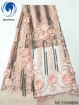 BEAUTIFICAL 3d lace fabrics nigerian net lace 3d flowers embroidery sequins New arrival french lace fabric for wedding ML35N88
BEAUTIFICAL 3d lace fabrics nigerian net lace 3d flowers embroidery sequins New arrival french lace fabric for wedding ML35N88